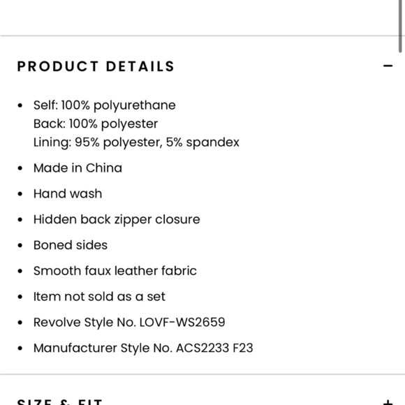 New Lovers and Friends Kya Faux Leather Top in Royal Blue size XS - Picture 5 of 9